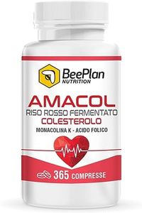 RISO ROSSO FERMENTATO COLESTEROLO - 365 Compresse (Fornitura 1 anno) Integratore colesterolo 2,9 mg di Monacolina e Acido Folico - Formula ESCLUSIVA Made In Italy - BeePlan Nutrition®