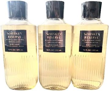 Bath and Body Works Whiskey Reserve Men's Collection 3 In 1 Hair Face and Body Wash Lot of 3 Shampoo Cleanser 10 Ounce Bottles