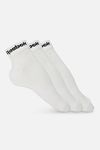 Reebok UNISEX Active Core 3 Pairs CREW SOCKS, white, M