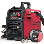 ARCCAPTAIN 165A MIG Welder 110V/220V, [Large LED Display] 4 in 1 Gasless/Gas MIG/Lift TIG/Stick Welding Machine Multiprocess Welder Machine, IGBT Inverter Welder with Synergy, 2T/4T