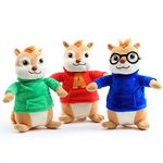 Laruokivi Cartoon Chipmunks Alvin Simon Theodore Plush Toys Stuffed Animal Doll 9'' Figure 3 pieces