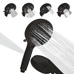 SparkPod 5 Inch 9 Spray Setting Shower Head - Handheld High Pressure Jet with On/Off Switch, Pause & Waterfall Setting- Premium ABS Removable Handheld Shower Head (Handheld Only, Oil Rubbed Bronze)