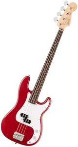 Fender Squier Debut Series Precision Bass Guitar, Beginner Guitar, with 2-Year Warranty, Includes Free Lessons, Dakota Red with Matte Finish