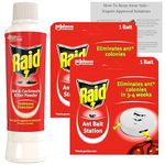 Ant Killer Bundle With Raid Ant Killer Powder & Raid Ant Bait Station/Ant Traps (2 PACK) with 'How To Keep Ants Away' Card