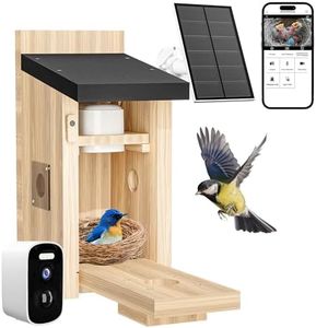 Bird Houses Camera, 5mp Solar Bird House with Camera, 2.4g WiFi Live View, Night Vision, Real-Time Bird Watching & Hatching, Outdoor Garden Bird Nest, Ideal Gift for Bird Lovers
