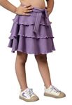 Noelia Girls Skirts with Attached Inner Shorts Layered Tiered Flowing Flared Skirts for Kids (in, Age, 9 Years, 10 Years, Regular, Purple)