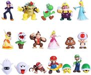 Super M Brothers Cake Toppers, 2022 New 18pcs M Action Figures Toys, M Birthday Cake Topper Cupcake Topper, M Cake Decorations for Kids Birthday M Theme Party Supplies