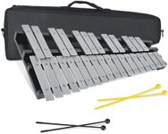 Julymoda 30 Notes Collapsible Glockenspiel Xylophone, Percussion Instrument Kit for Birthdays, Christmas Gift, Professional Bell Kit for Beginner, Includes 2 Mallets and Carrying Bag