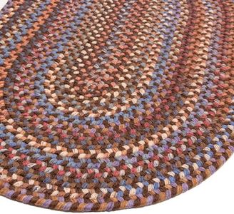 Super Area Rugs Tribeca Soft & Reversible Wool Braided Rug, Made in USA, Walnut, 2' X 4' Runner