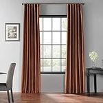 HPD Half Price Drapes Faux Silk Bla