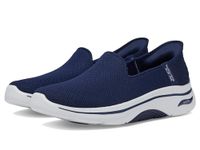 Skechers Womens Go Walk Arch Fit 2.0 Delara Hands Free Slip ins, Navy/White, 8 Wide