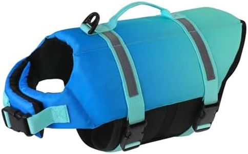 Doglay Dog Life Jacket, Dog Life Vest for Swimming Boating, Adjustable Puppy Life Jacket with Reflective Stripes, Superior Buoyancy Dog Swimming Vest for Small Medium and Large Dogs