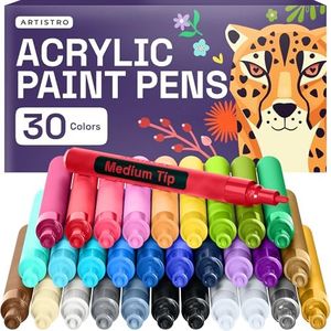 ARTISTRO Dual Tip Acrylic Paint Markers - 30 Pack