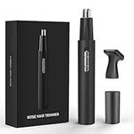 Ginity Ear and Nose Hair Trimmer for Women Men,2024 Rechargeable 2 in 1 Professional Painless Eyebrow & Facial Hair Trimmer with Powerful Motor and Dual-Edge Blades Easy Cleansing (Black)