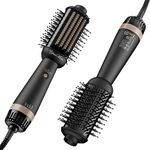 YourMate 2-in-1 Hair Dryer Brush & Straightener Blow Dryer Brush Stylish Hair Drying, Volumizing and Straightening, Hot Air Brush Adjustable 3 Temps Settings