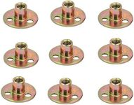 Socell 5/16"-18x1-1/2 Brad Hole Tee Nut Carbon Steel Round Base Screw-in T-Nut(12pcs)