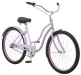 Schwinn Mikko Adult Beach Cruiser Bike, Featuring 17-Inch/Medium Steel Step-Over Frames, 3-Speed Drivetrains, Purple