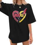 UNIQUEONE Besties Shirt for Women Wolverine Movie Shirt Best Friends Shirts Superhero X-Men Tops Heart Print Tee Black