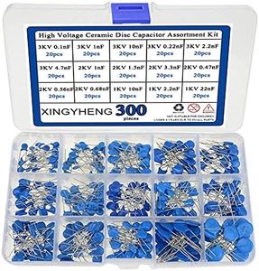 BGTXINGI 300pcs 15Values High Voltage Ceramic Disc Capacitor Assortment Kit ( 1KV 2KV and 3KV ) ( Capacitor Range : 0.1nF~22nF )