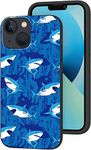 Uiaoiais Phone Case Compatible with iPhone 13 Case,Shark Pattern Design for Girls Woman TPU Soft Shockproof Protective Case Cover for iPhone 13 6.1 inch