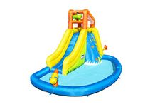 Bestway H20GO Mount Splashmore Bouncy Castle Park | Inflatable Mini Water Park with Built-In Slide, Water Gun and Climbing Wall for Kids and Adults