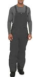 SkiGear Men's Essential Insulated Bib Overalls, Charcoal, Large/30 Inseam