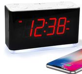 iTOMA Alarm Clock Radio with Bluetooth, Dual Alarm, Dimmable LED Display, 16 Levels Volume, FM Radio with Sleep Timer, Nightlight, Snooze, 12/24H CKS507U