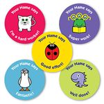 Personalised Reward Stickers for Teachers, TA's and Parents. Your Name says - Mixed Images and captions Designed for General Reward and Praise from The Sticker Factory