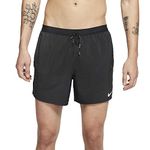 Nike Men's Flex Stride 5" Brief Running Shorts (Black/Reflective Silver, X-Large)