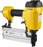 VEVOR Pneumatic Concrete Nailer, 14 Gauge 1 to 2-1/2 Inch Heavy Duty T Nail Gun W/Ergonomic Handle, Framing Nailer Used in Woodworking, and Upholstery Carpentry , Yellow