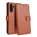 Case Collection for Samsung Galaxy A54 5G Phone Case - Premium Leather Folio Flip Cover | RFID-Technology | Kickstand | Money and Card Holder Wallet | Compatible with Samsung A54 Case Brown