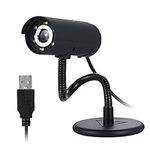 iFCOW 480P HD Webcam with Mic USB Driver-Free Laptop Computer Web Camera with Night-Vision LEDs for Video Recording Conference