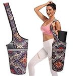 JOYHAZE Yoga Mat Bag with Large Size Pocket, Big Capacity Pilates Mat Carrier for Women Sports, Gym, Shopping, Easy to Access & Lightweight, Fit Most Size Mats