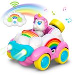 Girls Toys Age 2-5, Notique Remote Control Cars for Toddlers 2-3 Unicorn Toys for Girls RC Car with Light & Music for 2 3 4 5 Year Old Girls Gifts Toddlers Car Toys for Girls 2 3 4 5 Unicorn Gifts