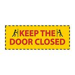 Anne Print Solutions® Keep The Door Closed Sticker For Door Stickers Gate Stickers Self Adhesive Vinyl Pack Of 4 Pcs Size 12 Inch* X 4.5 Inch* Multicolour