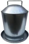 GALVANISED METAL CHICKEN DRINKER WATER DISPENSER 2 GALLON HEN POULTRY MADE IN UK
