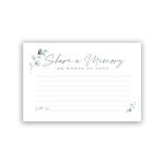 CLEVER SIGNS 50 Pcs Share a Memory Card, 4" x 6" - for Celebration of Life Birthday Anniversary Memorial Funeral Graduation Bridal Shower Game