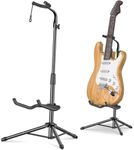 New Bee Guitar Stand Floor, Guitar Stands Foldable Height Adjustable 75-87CM with Neck Mount for Electric Acoustic Guitar, Bass, Ukulele, Banjos (1 Pack)