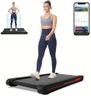 Walking Pad Treadmill with APP, 3 in 1 Under Desk Treadmills, 2.5HP Low Noise Walking Vibration Pad with Remote Control,Portable Treadmill for Home Office, Red