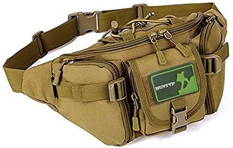 Huntvp Military Fanny Pack Tactical Waist Bag Pack WR Hip Belt Bag Pouch for Hiking Climbing Outdoor Bumbag-Coyote Brown