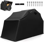 GiantexUK Motorcycle Tent, 342 x 137 x 193cm Large Waterproof Motorbike Shelter Cover with 8 Ground Bolts & Mesh Windows, Metal Frame Oxford Fabric Outdoor Bike Mobility Scooter Storage Shed