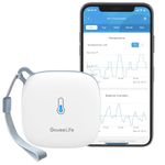 Govee WiFi Room Thermometer Hygrometer, Smart Indoor Temperature Humidity Meter with Alert and Data Storage, 50m Wireless Transmission Distance, for Baby Home Garage Greenhouse(Only support 2.4G WiFi)