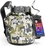 Earth Pak Waterproof Dry Bag - Roll Top Waterproof Backpack Sack Keeps Gear Dry for Kayaking, Beach, Rafting, Boating, Hiking, Camping and Fishing with Waterproof Phone Case