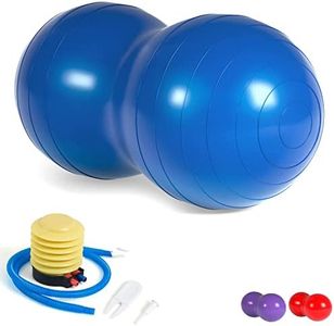 DASKING Bola de Yoga Bola de Entrenamiento de Gimnasia Bola de Fitness Bola de Masaje Bola de Yoga de Cacahuete Pelota de Goma (Azul)