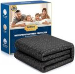 Premium 100% Waterproof Twin Mattress Protector, Breathable Cooling 3D Air Fabric Mattress Cover, Soft Hypoallergenic Noiseless Bed Cover Machine Washable Vinyl Free, 8-21'' Deep Pocket (Black)