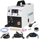 FLARING MIG Welder,215amp 6 IN 1 Welder Machine 120V/240V Fux Core Welder/Gas MIG/Stick/Lift TIG/Spot welding/Spool Gun Multi-Process MIG Welder with Synergic Control IGBT Inverter Portable Welder