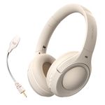 iKF King Pro Hybrid Active Noise Cancelling Headphones with Multiple Modes, HiFi Sound, Up to 125H Playtime, Bluetooth V5.3 Headset, Multipoint Connection Off-White