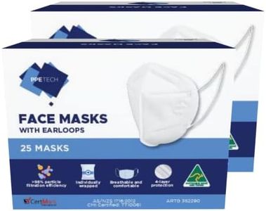 Australian Made P2 4-Layer Face Mask with Earloops - 50 Pack