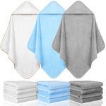 15 Pcs Baby Bath Towel and Washcloths Set Includes 3 Pcs Baby Bath Towel and 12 Pcs Baby Washcloths Fleece Soft Hooded Towels Absorbent Wash Clothes for Newborn Toddler Boy Girl Infant Essentials Gift