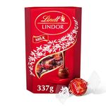 Lindt Lindor Milk Chocolate Truffles Box Large - Approx 26 balls, 337g - Chocolate Truffles with a Smooth Melting Filling - Gift Present or Sharing - Birthday, Celebrations, Congratulations, Thank you